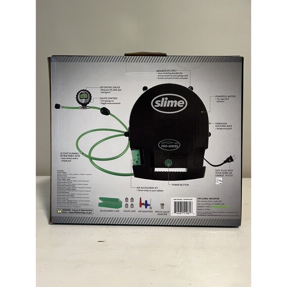 Slime Garage Inflation Station Pro Series 40069 25 Ft Hose 120V NEW (0816) - Picture 3 of 6